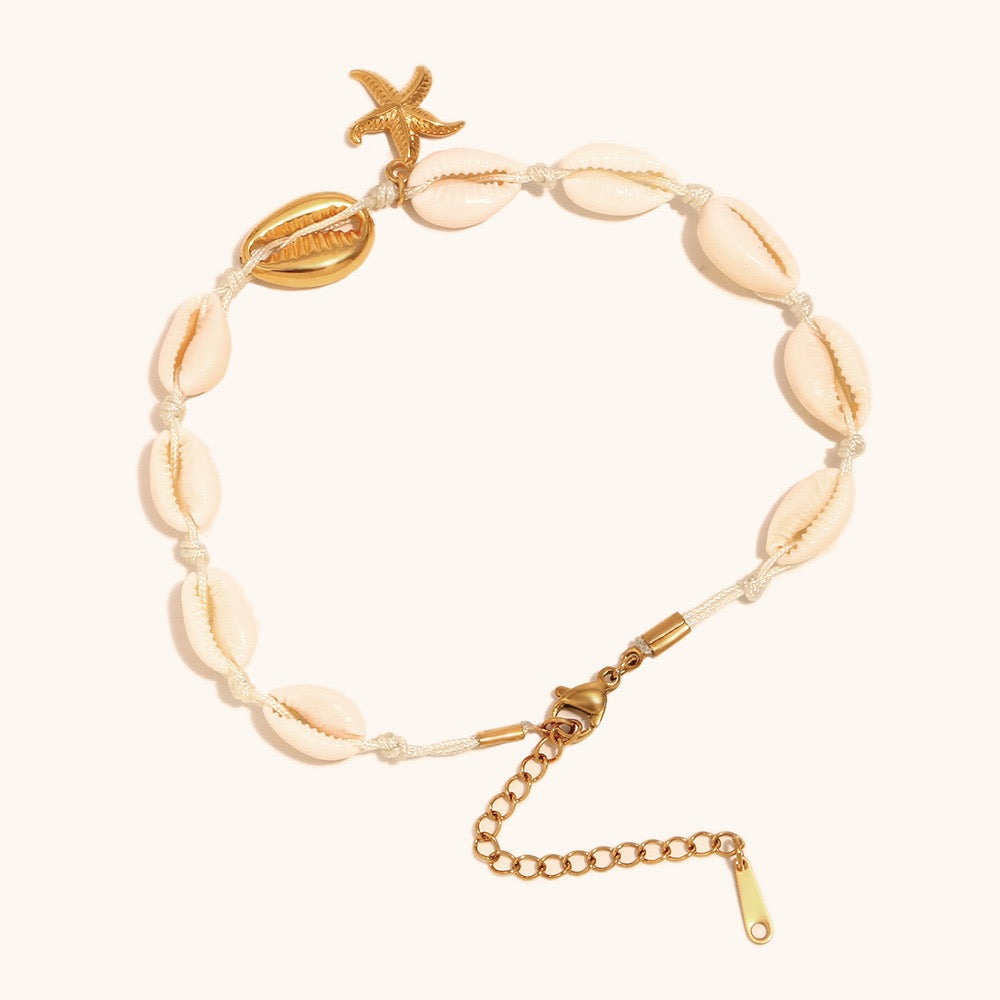 Beach shell anklet
