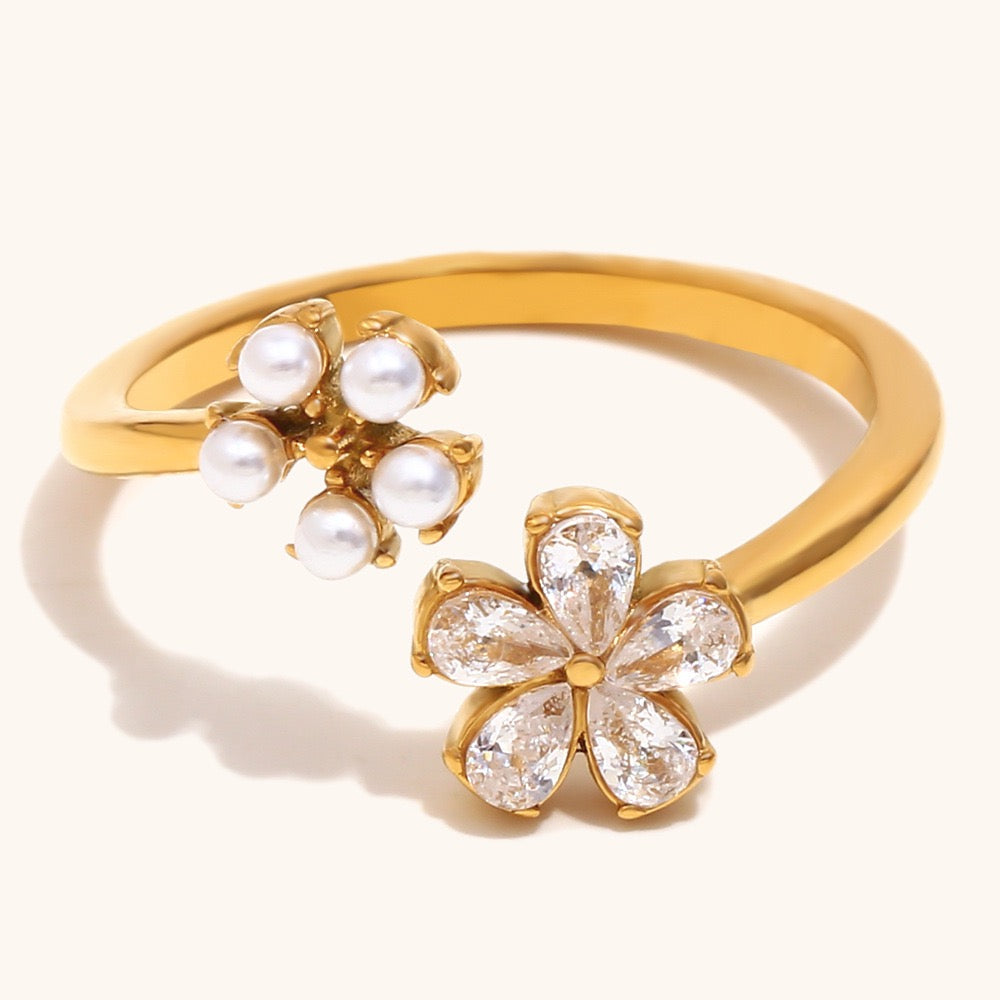 Double flower rings