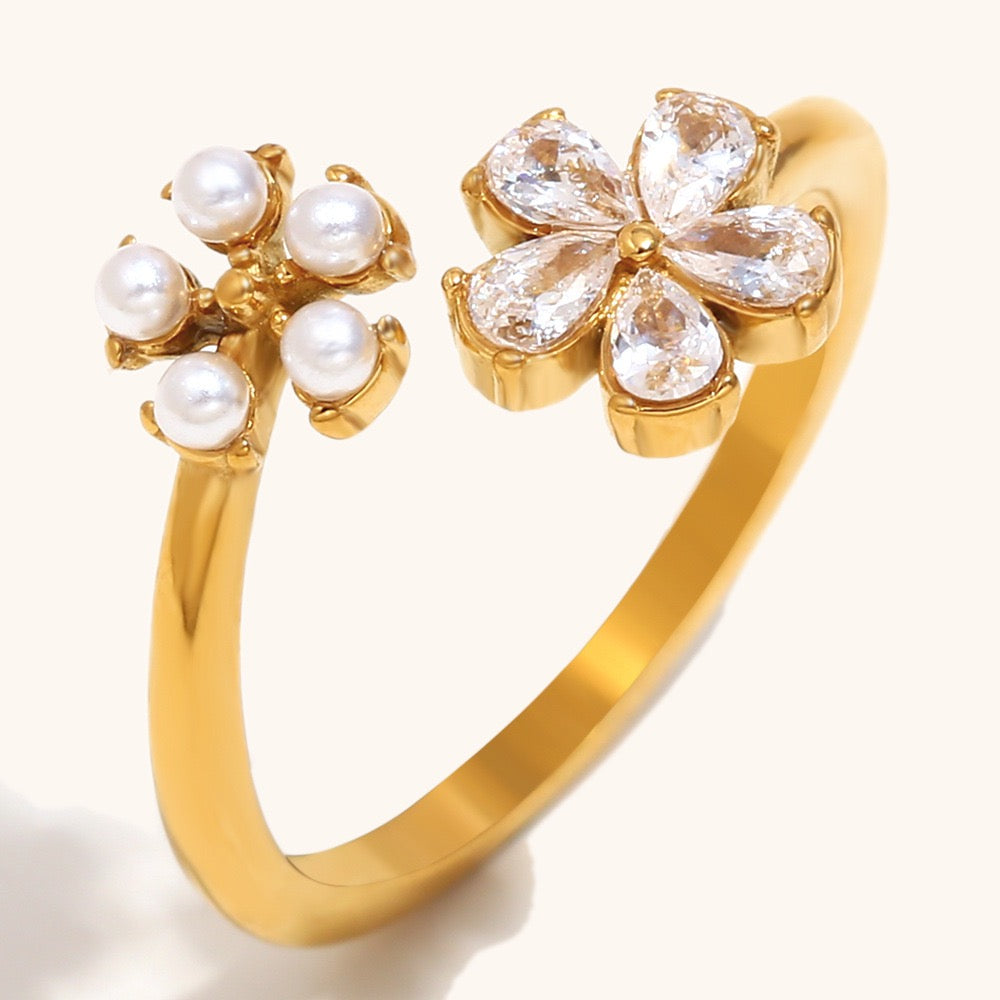 Double flower rings