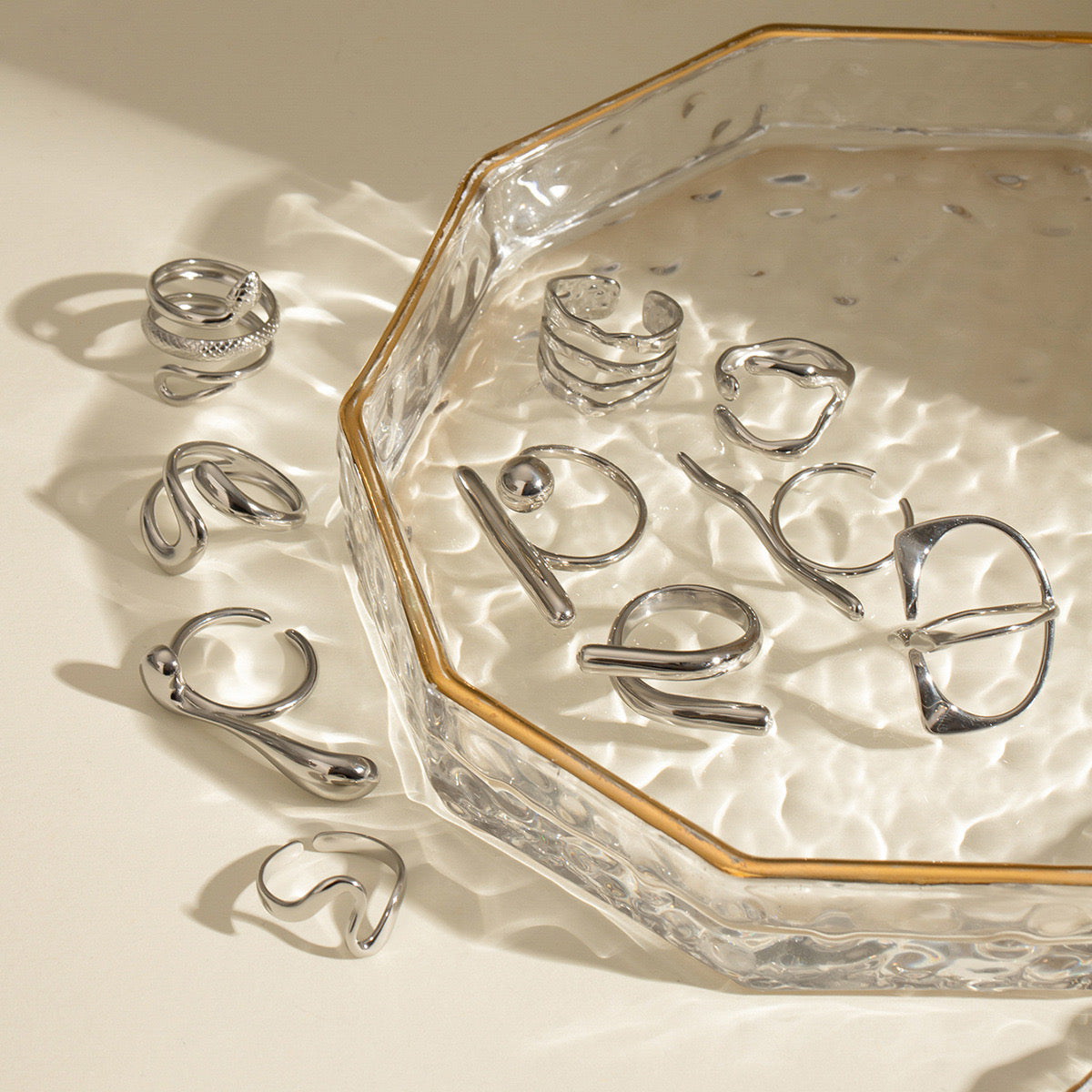 Autumn Stainless steel rings