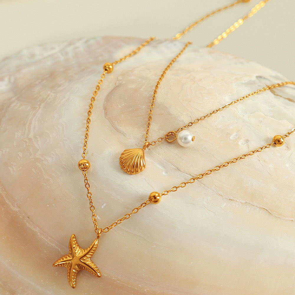 Kappa Beach side double layer necklace