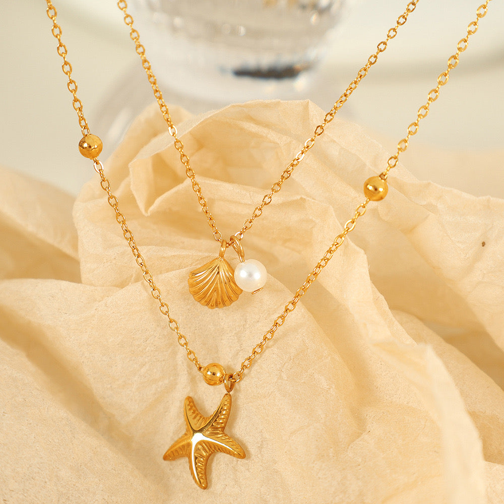 Kappa Beach side double layer necklace