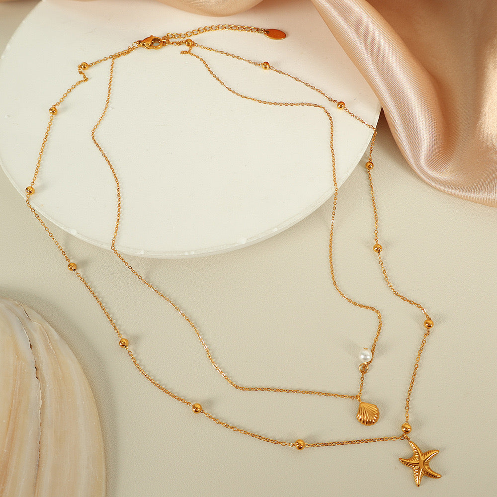 Kappa Beach side double layer necklace