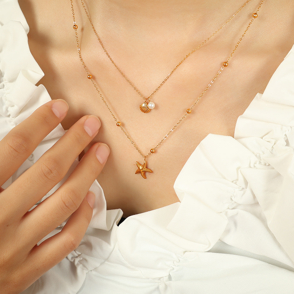 Kappa Beach side double layer necklace