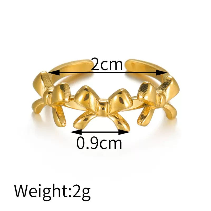 Nadia Three bows rings
