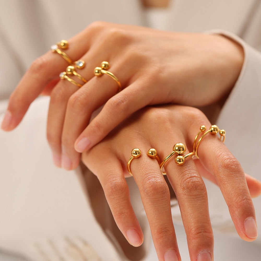 Jess Gold balls rings