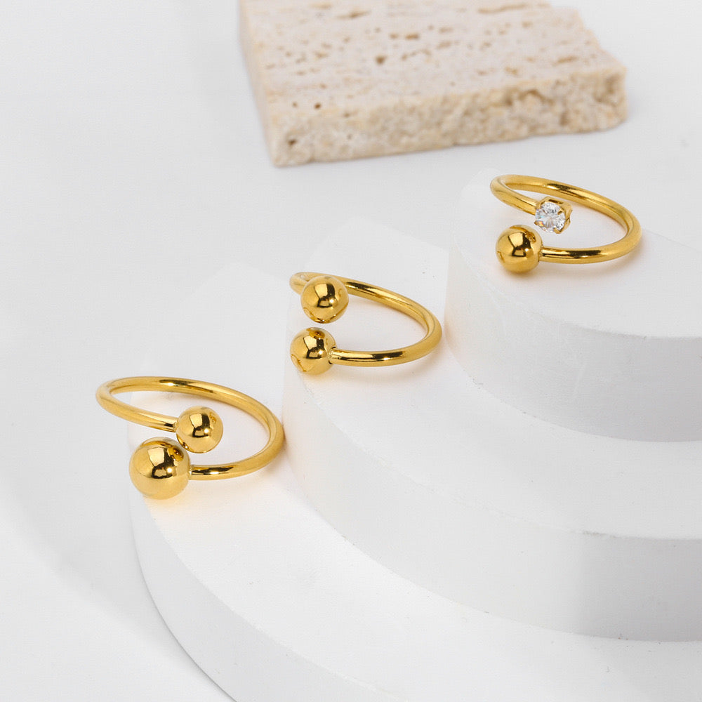 Jess Gold balls rings