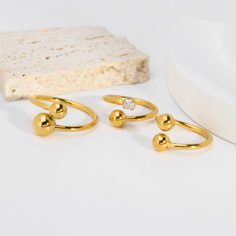 Jess Gold balls rings