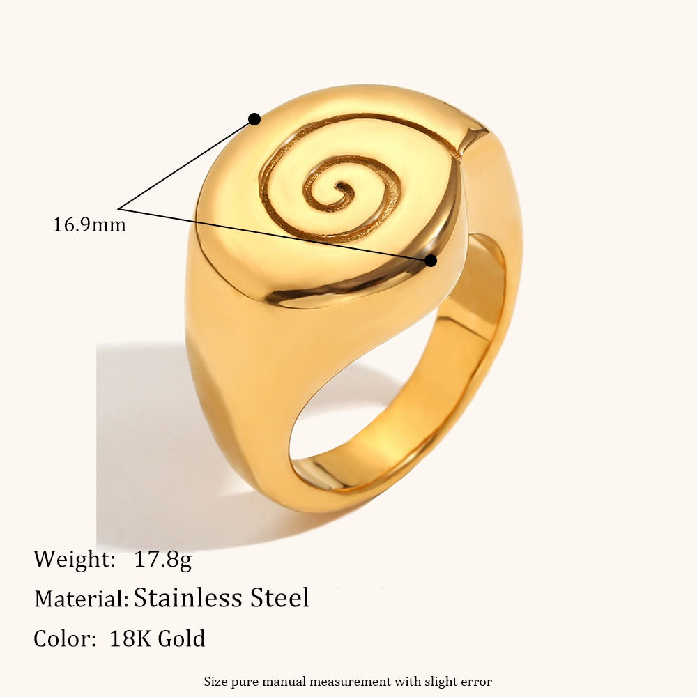Island Swirl rings