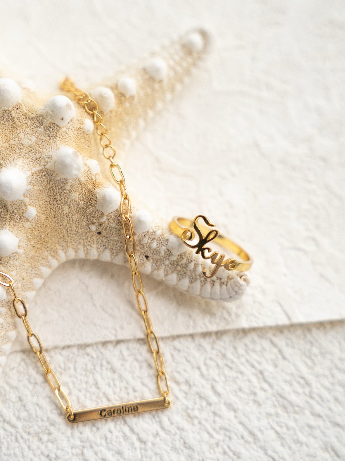 A customized name bracelet