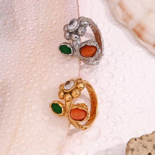 Cadia Colorful sunflower rings