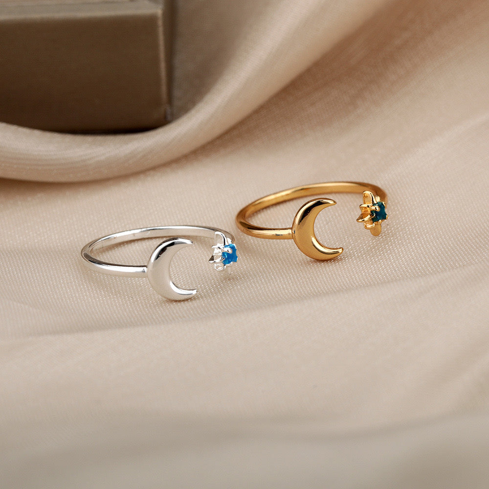Darcy Moon star dainty rings