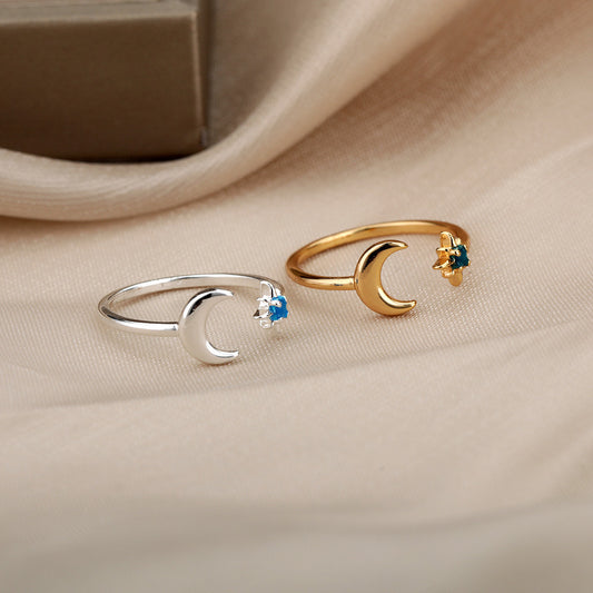 Darcy Moon star dainty rings