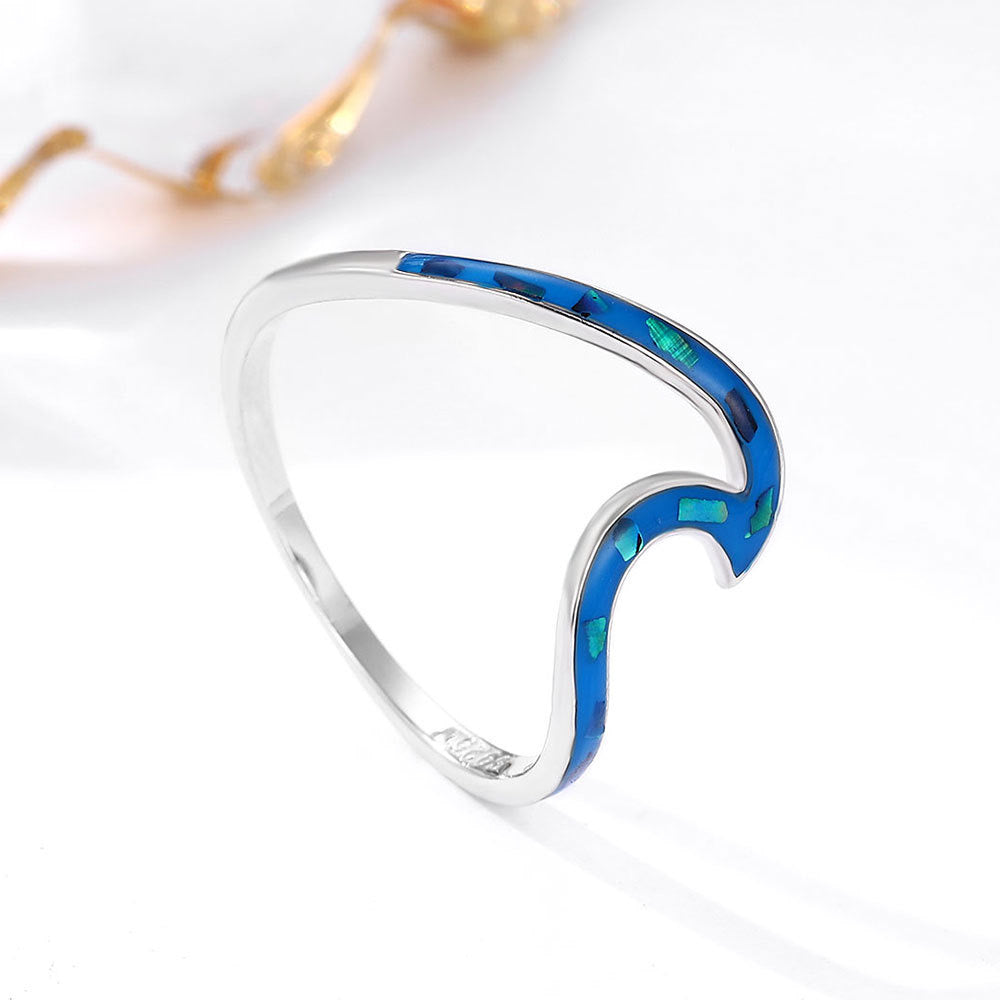 Kila Opal wave ring