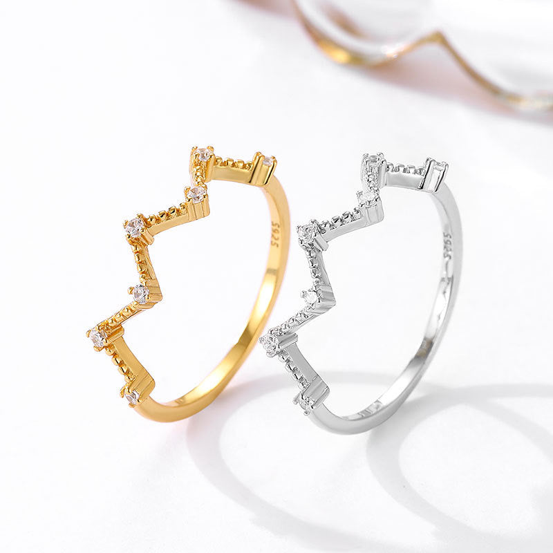 Vivien Wave sterling silver ring