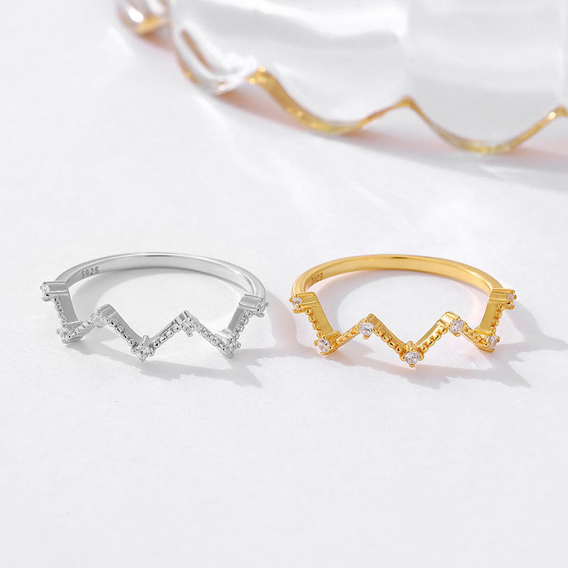 Vivien Wave sterling silver ring