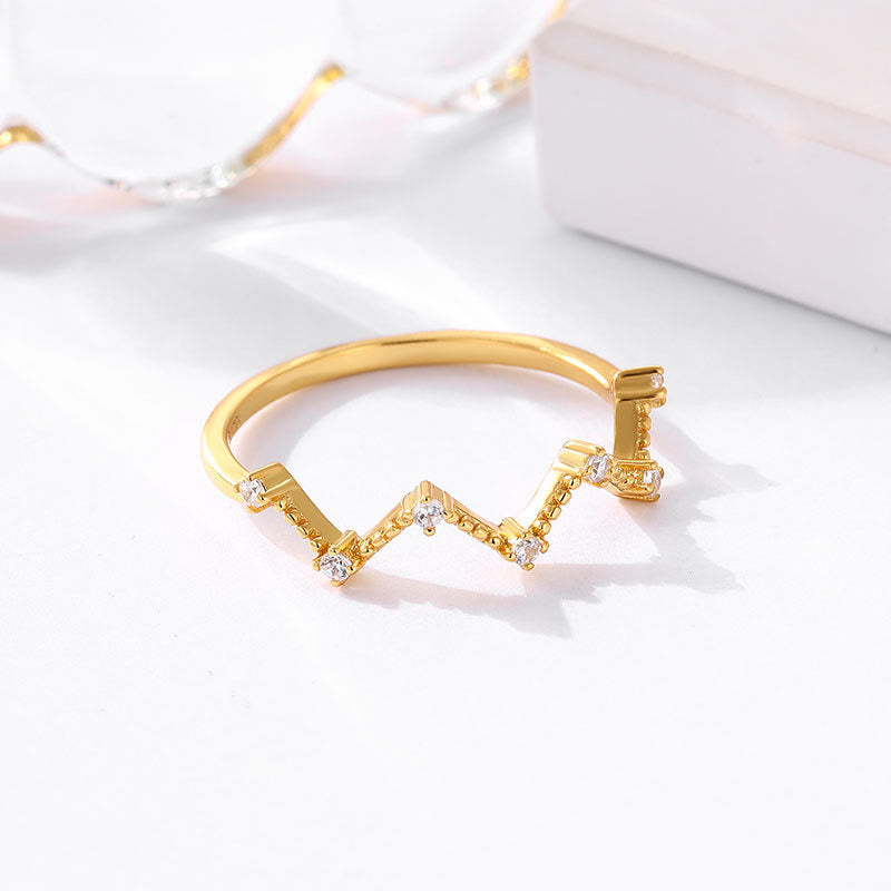 Vivien Wave sterling silver ring