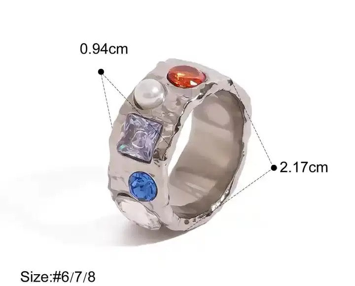 Abinius diamond rock rings