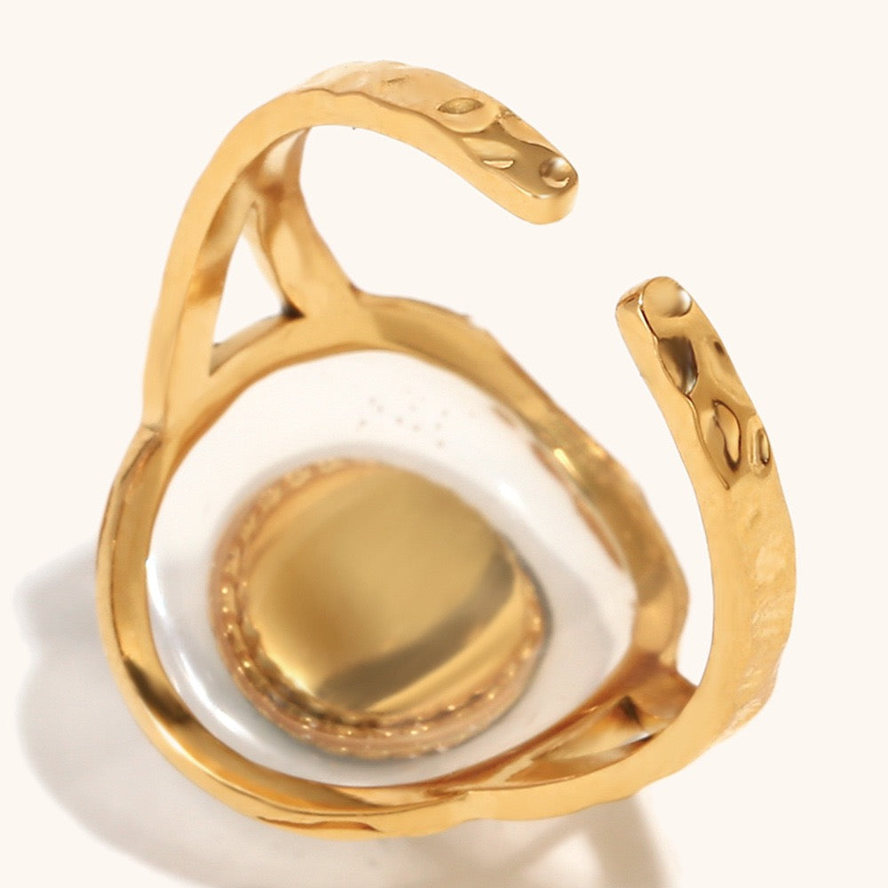 Garry green stone ring