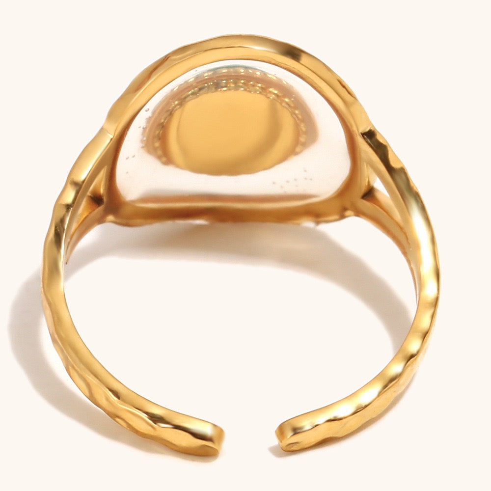 Garry green stone ring