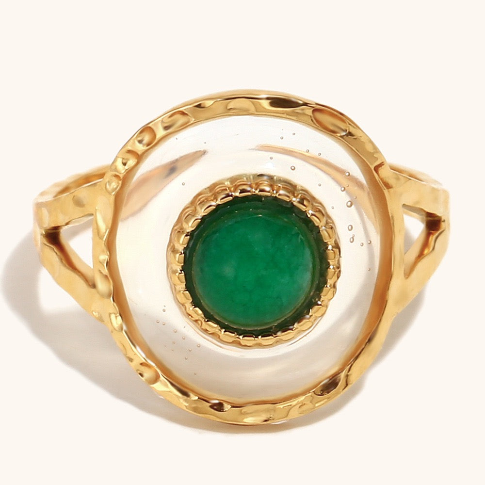 Garry green stone ring