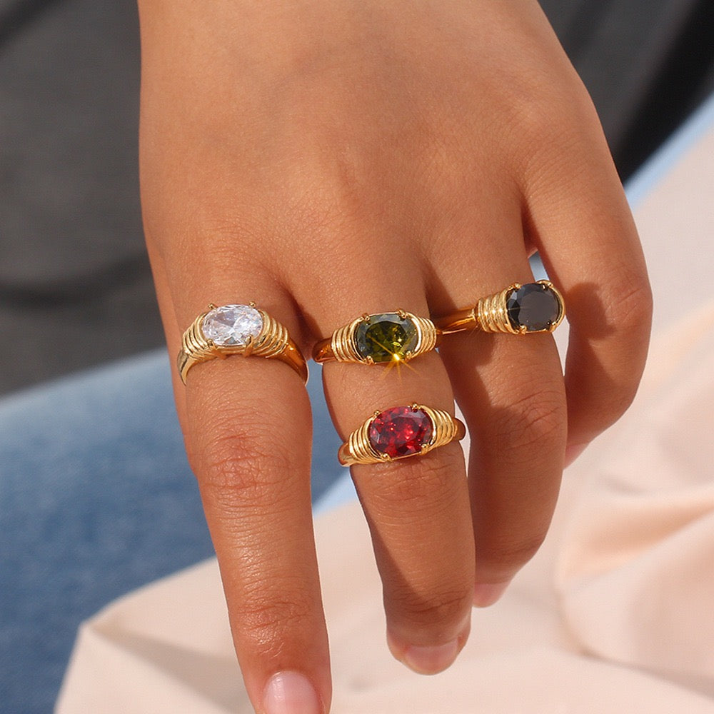 Ameir rock stone rings