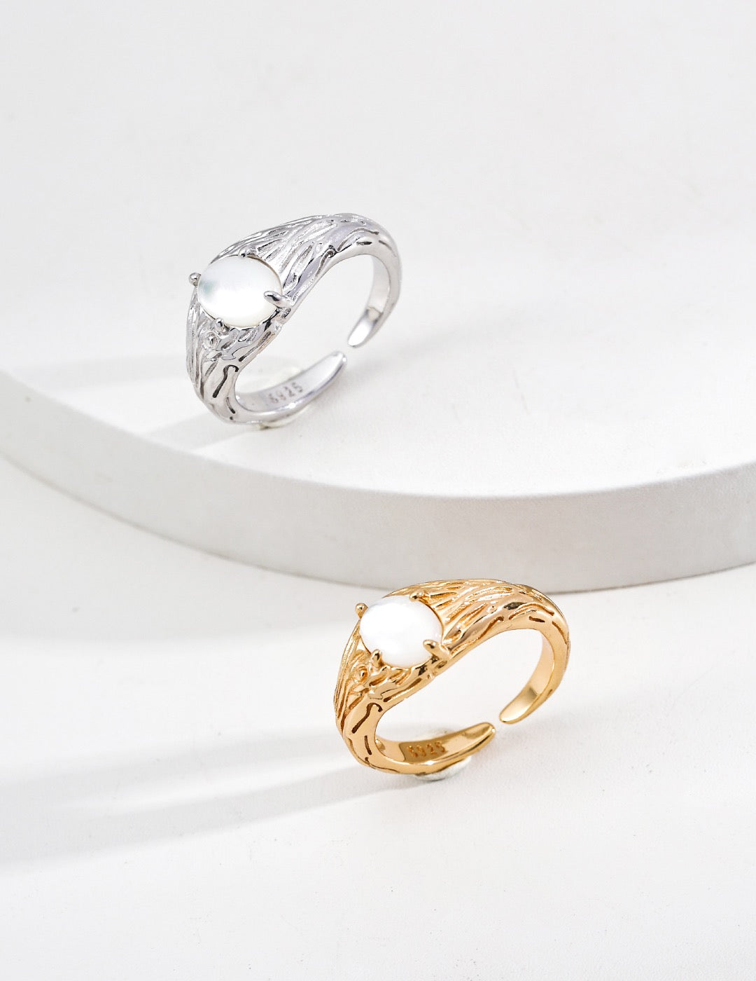 Derby Mother of pearl rings