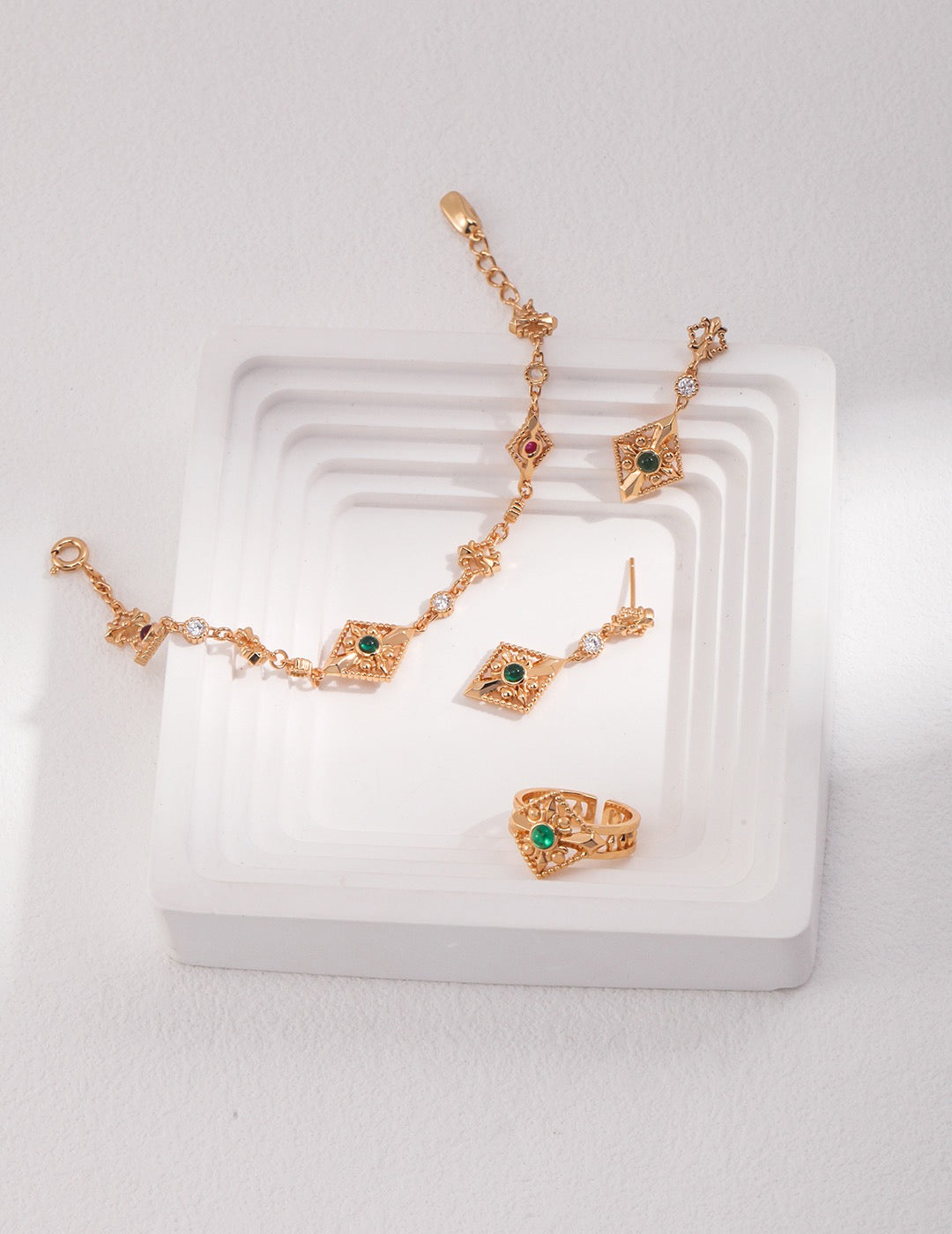 Fern Roman quartz set