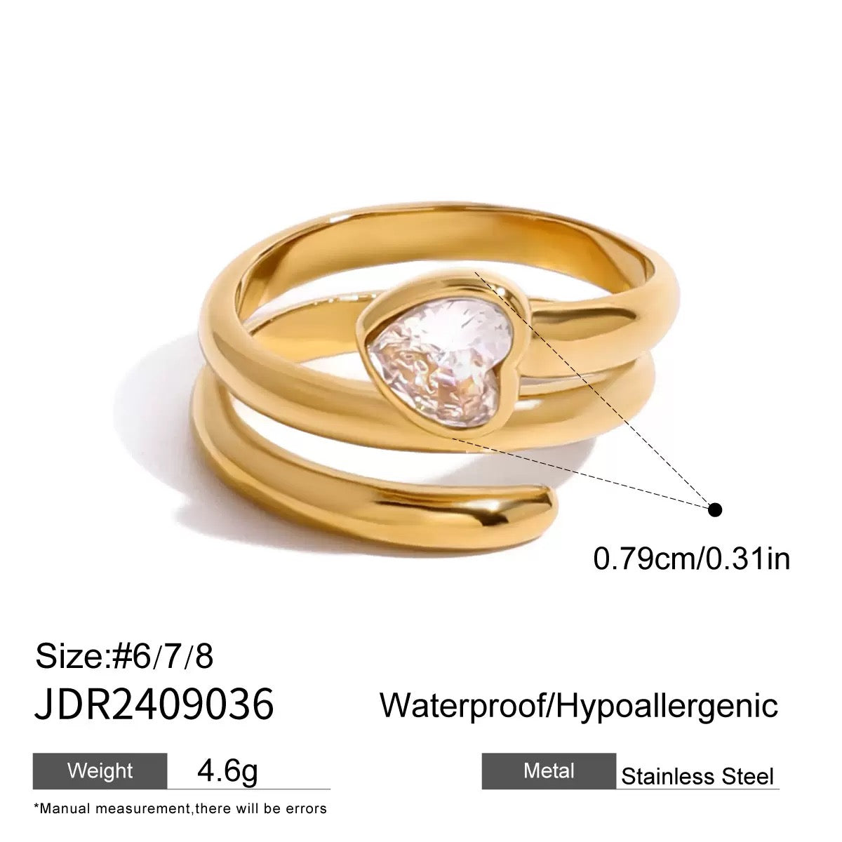 Bensville heart rings