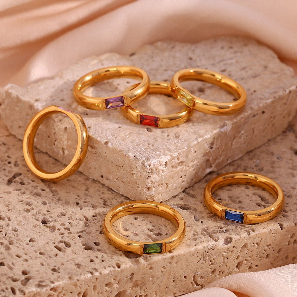 Birth stone rings