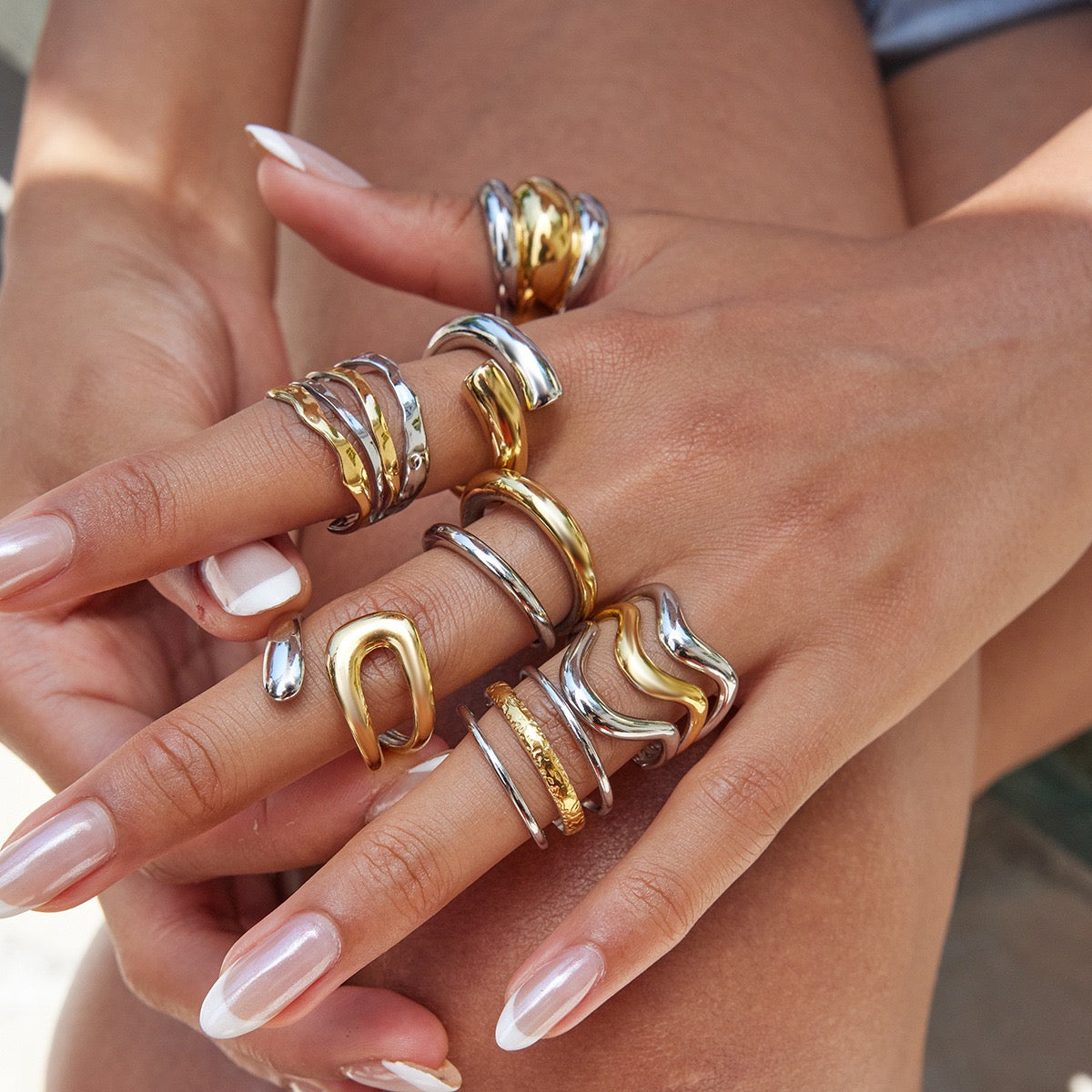 Two tone rings collection
