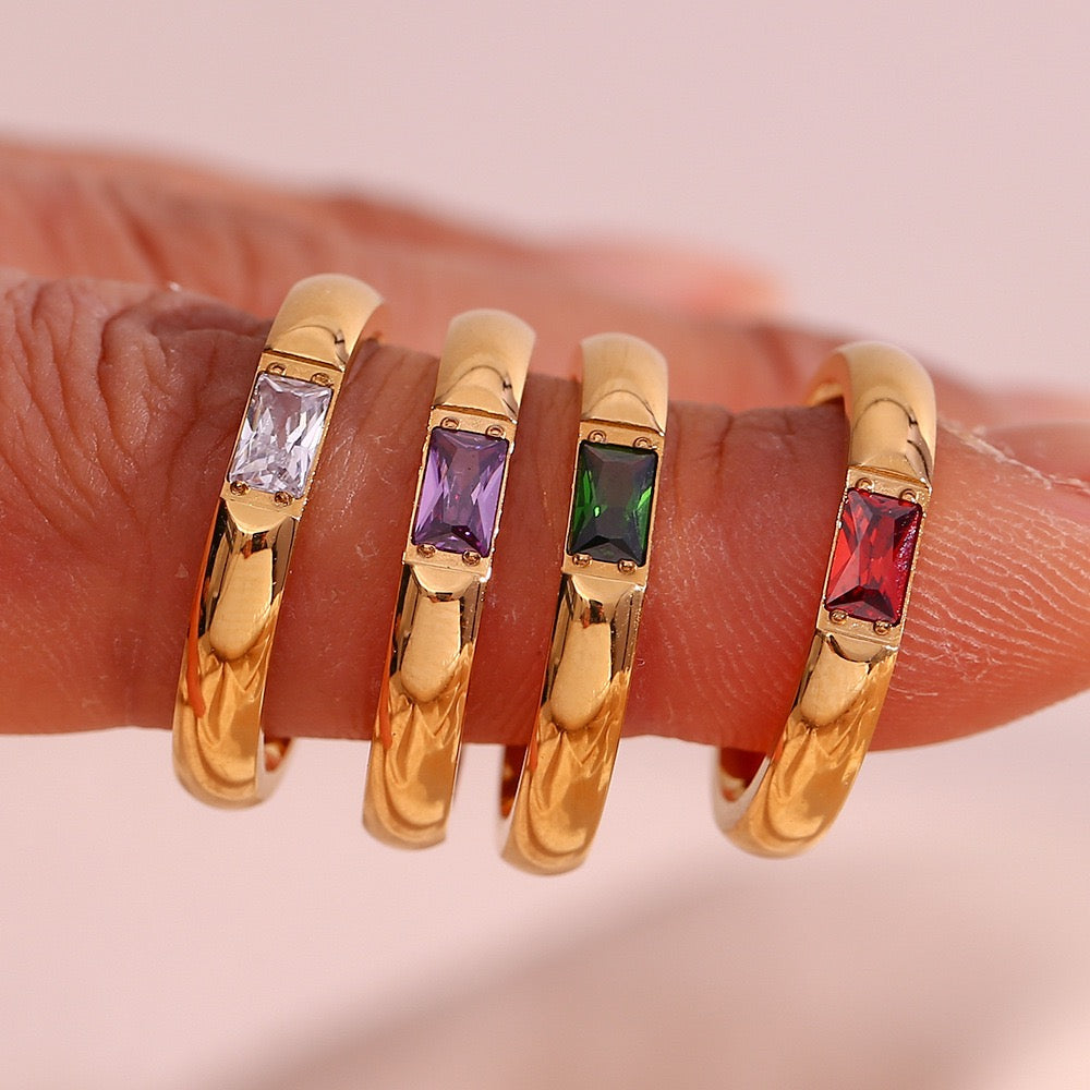 Birth stone rings