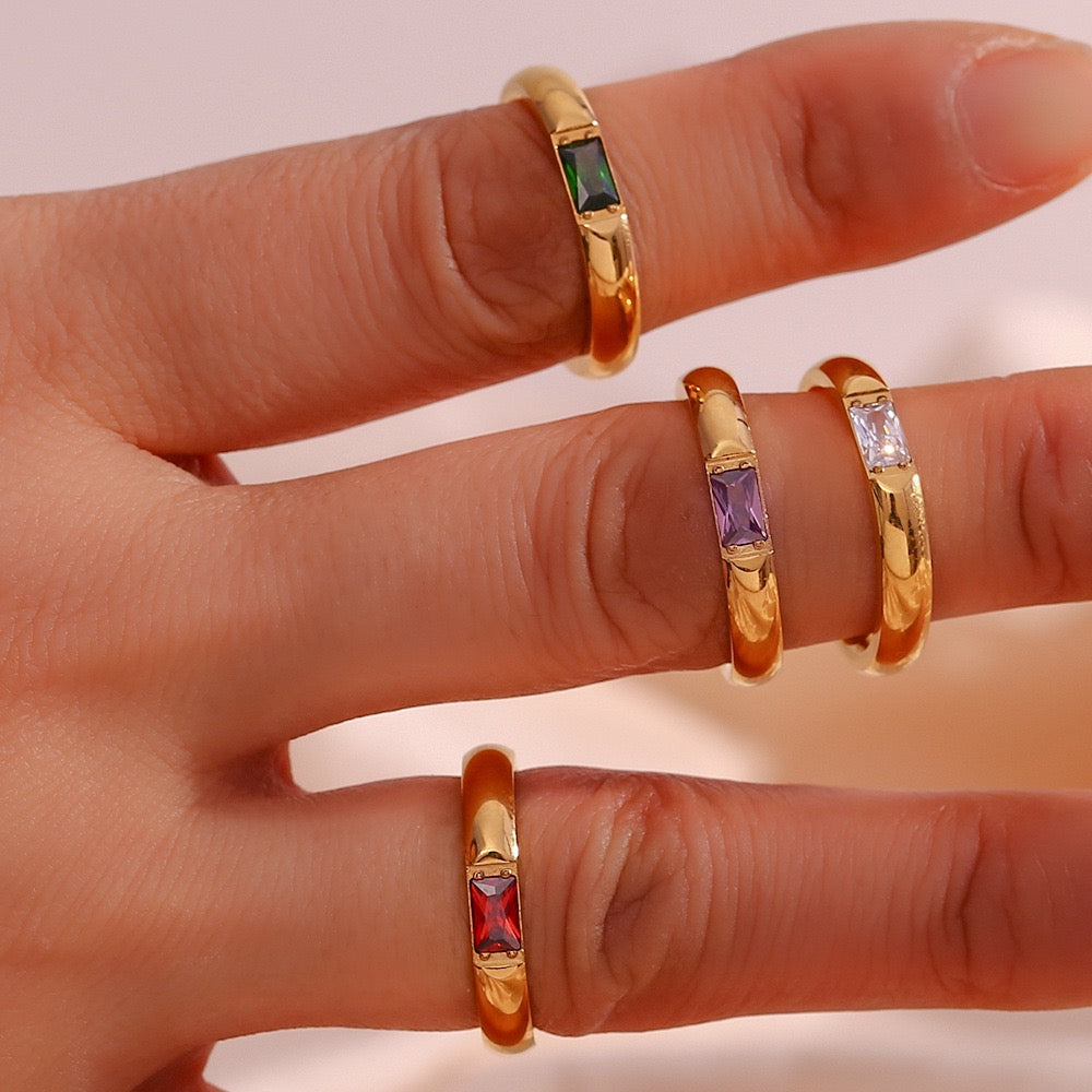 Birth stone rings