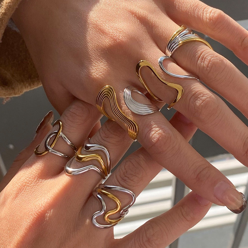 Two tone rings collection