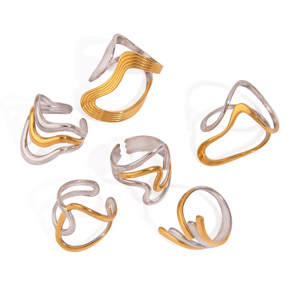 Two tone rings collection