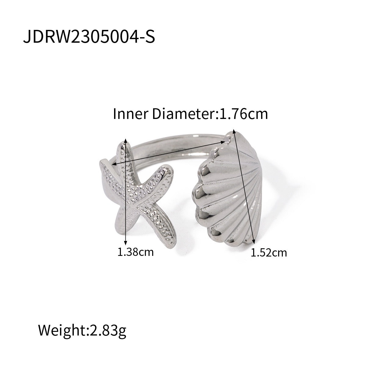 Beachside star shell rings collection