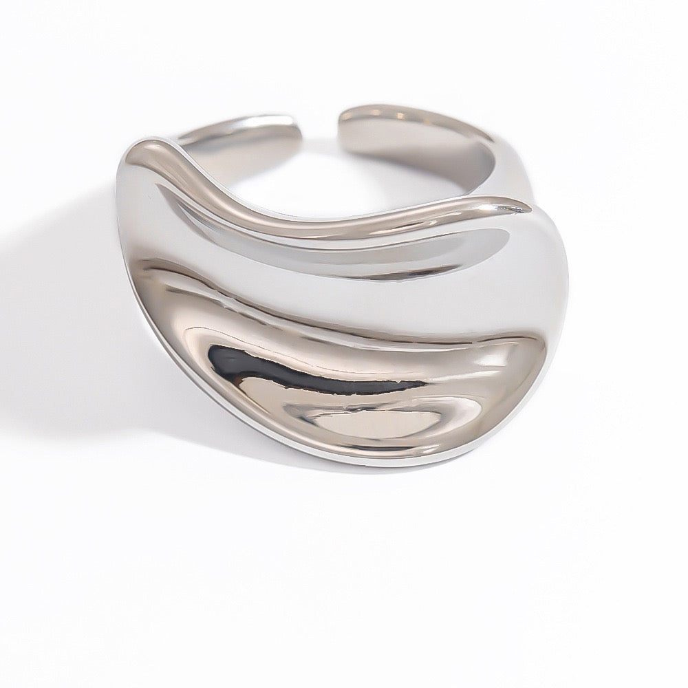 Medley Stainless steel statement rings