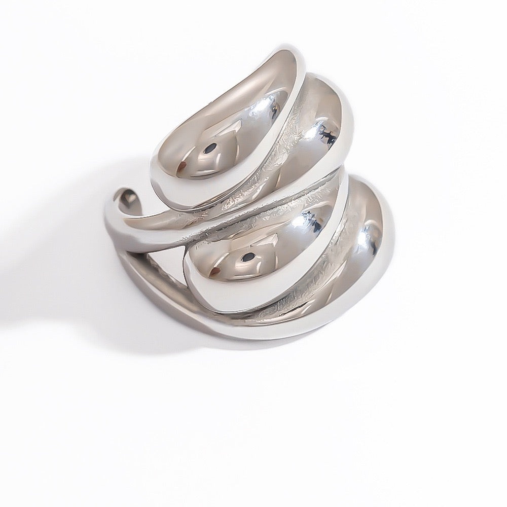 Medley Stainless steel statement rings