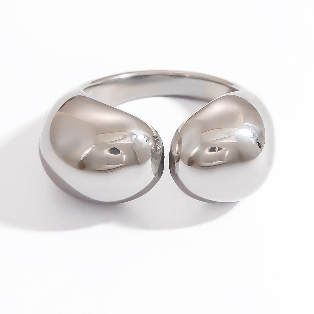 Medley Stainless steel statement rings