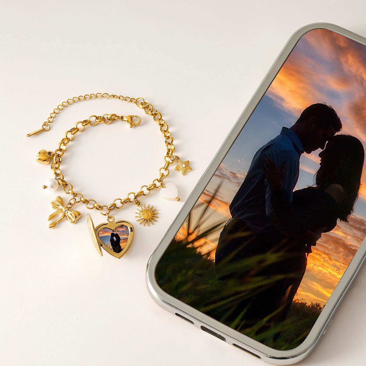 Paige Locket charm bracelet