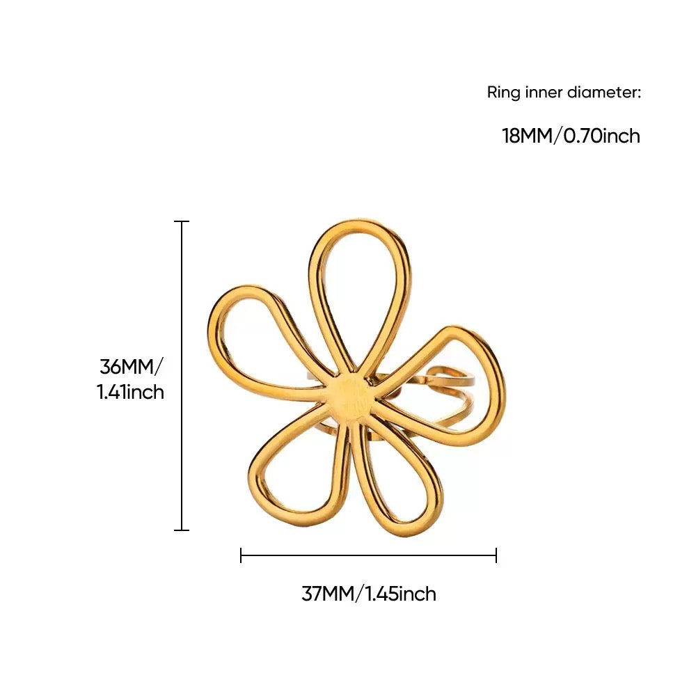 Roslyn big flower rings