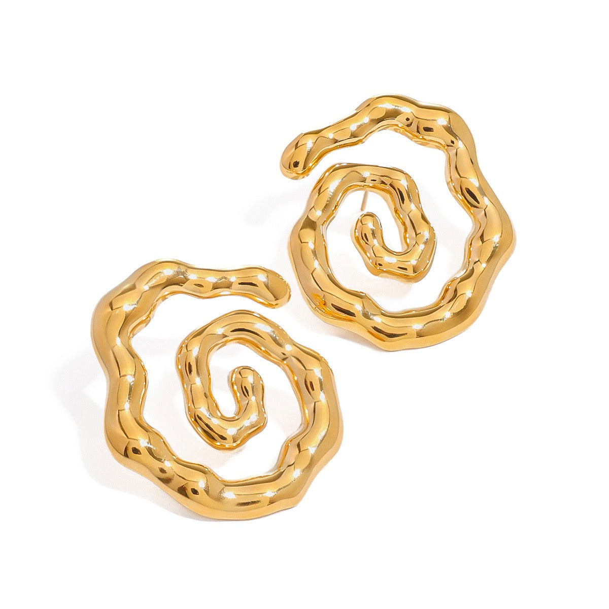 Melting swirl earrings