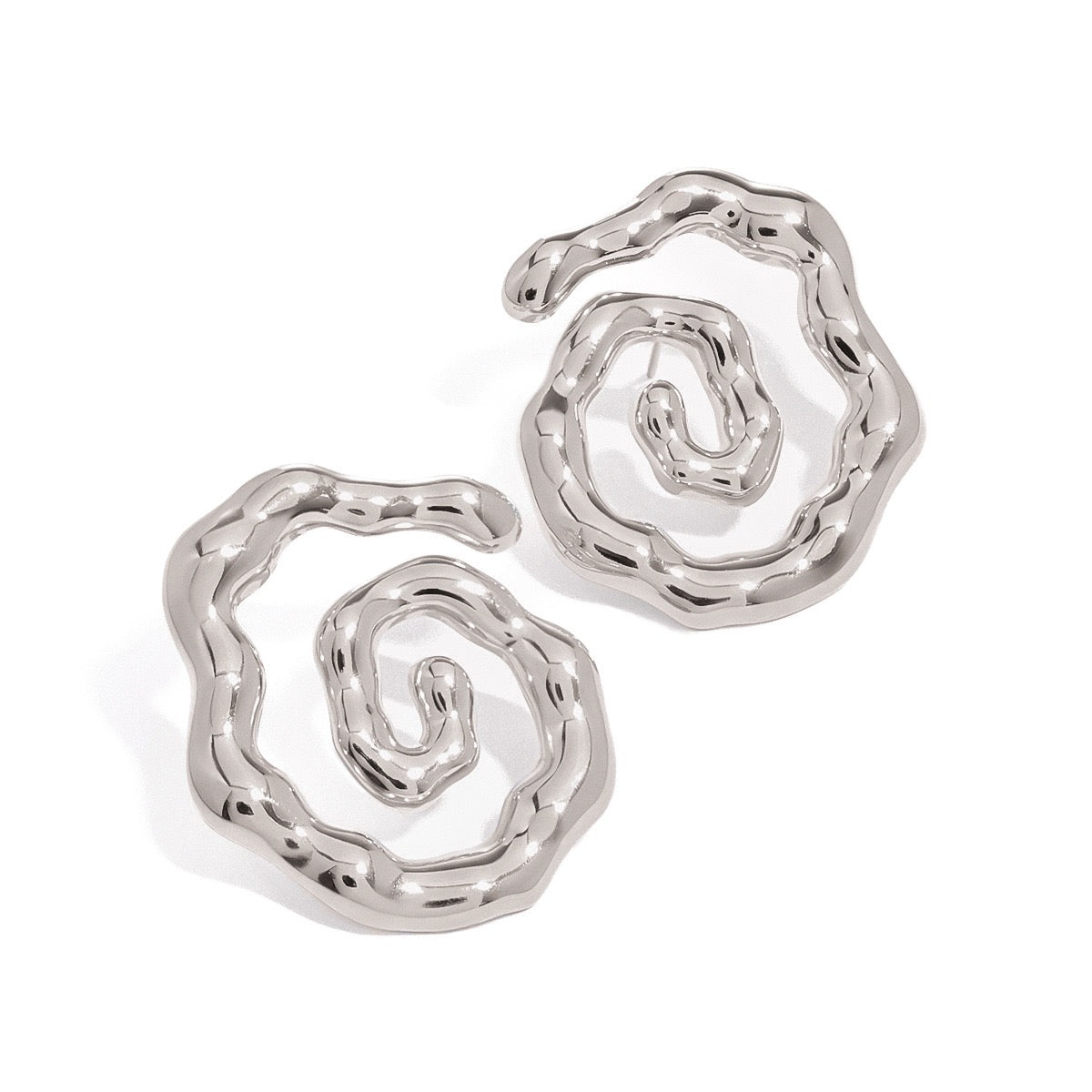 Melting swirl earrings