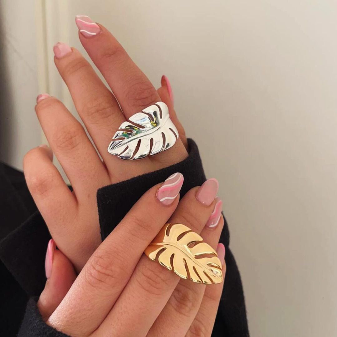 Palm leaf rings