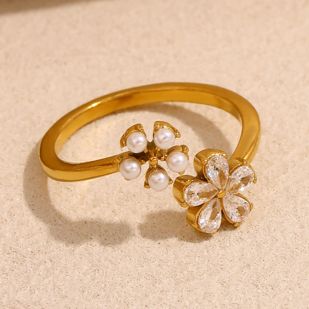 Double flower rings