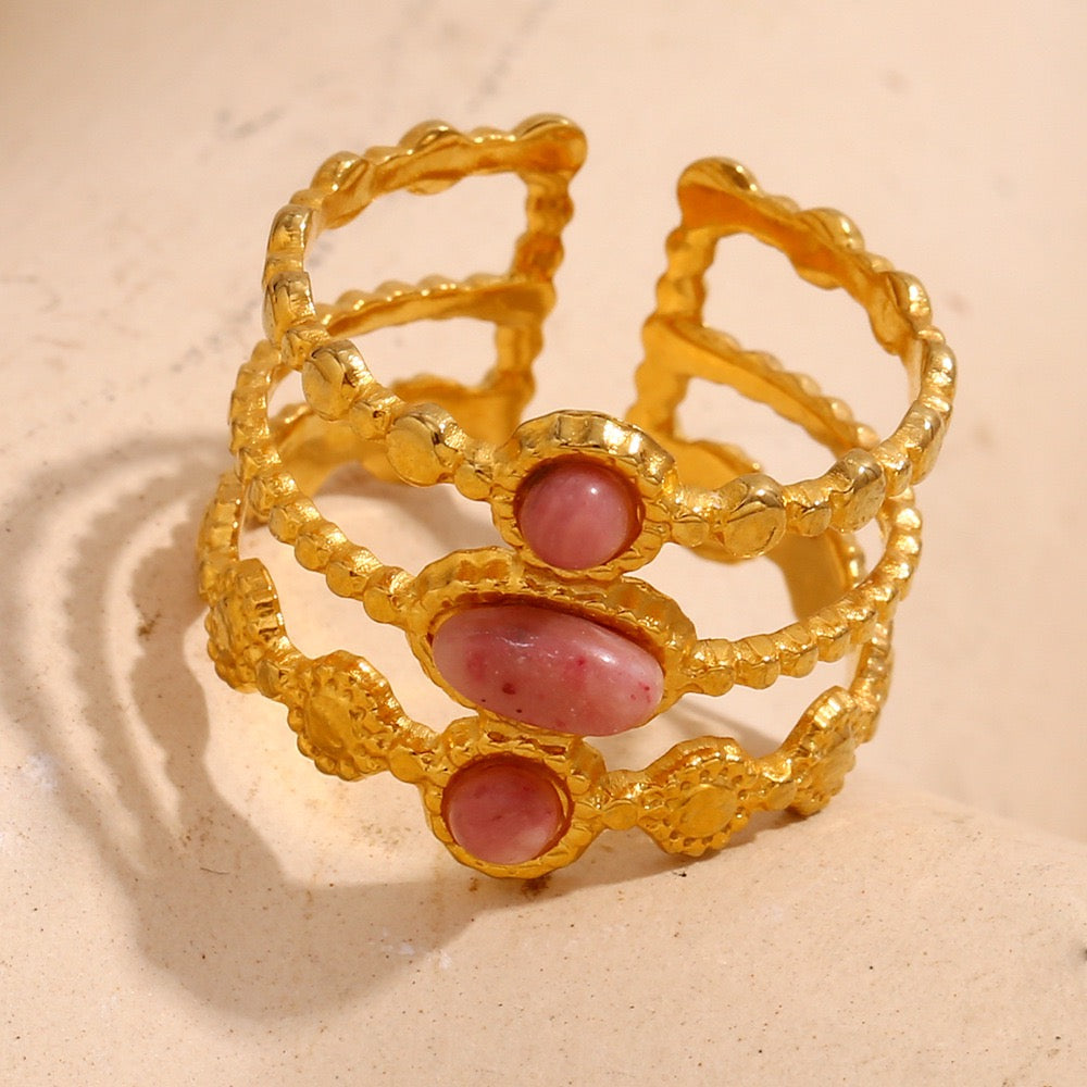 Pink Rose layer ring