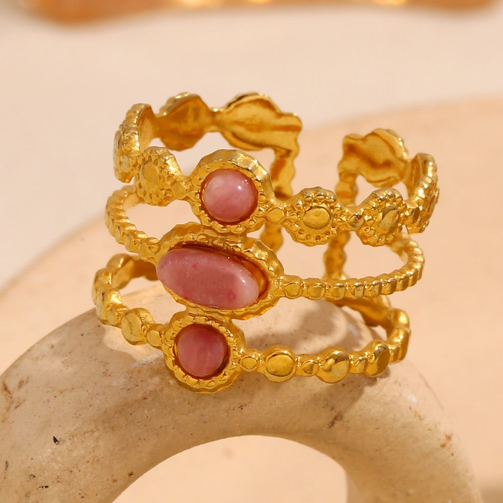 Pink Rose layer ring