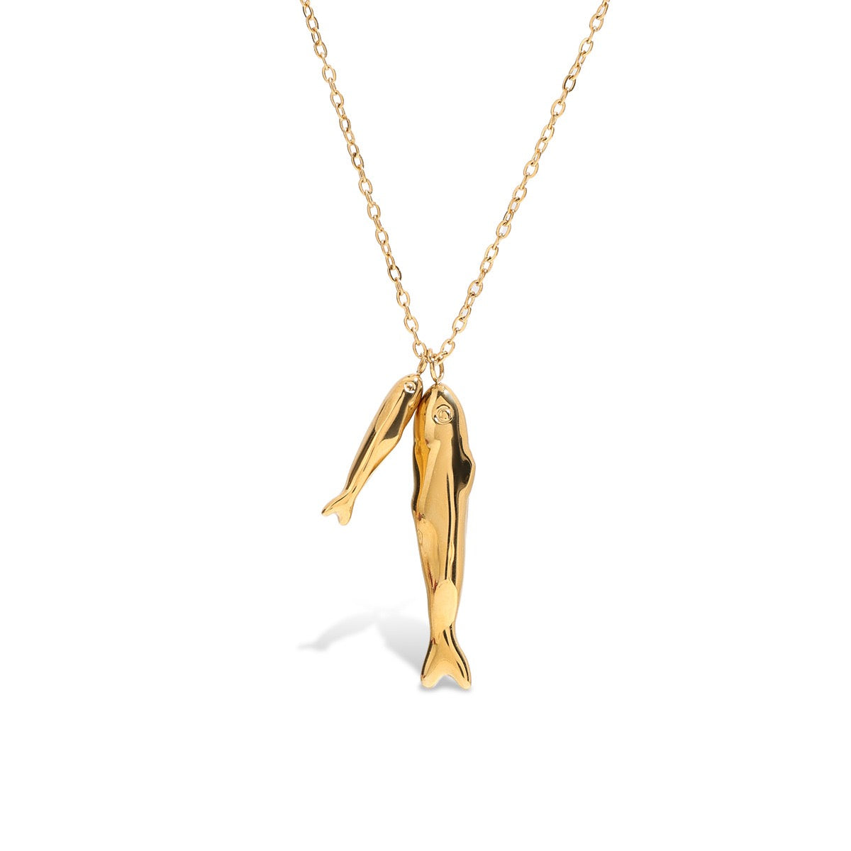 Double fish necklace