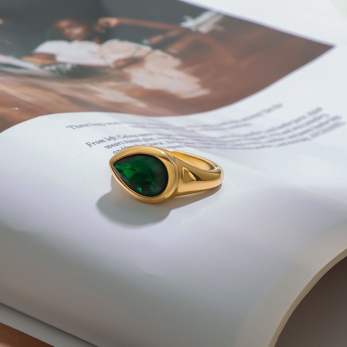 Green gem ring