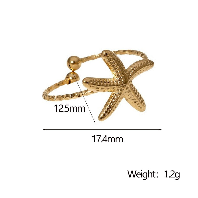Dainty starfish rings